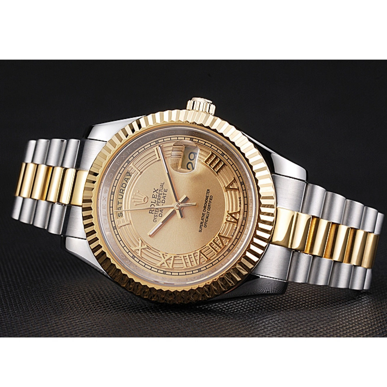 Good copy rolex watches Tone Rolex 18k Two Steel Day-Date Gold Gold Plated Stainless Dial 0614